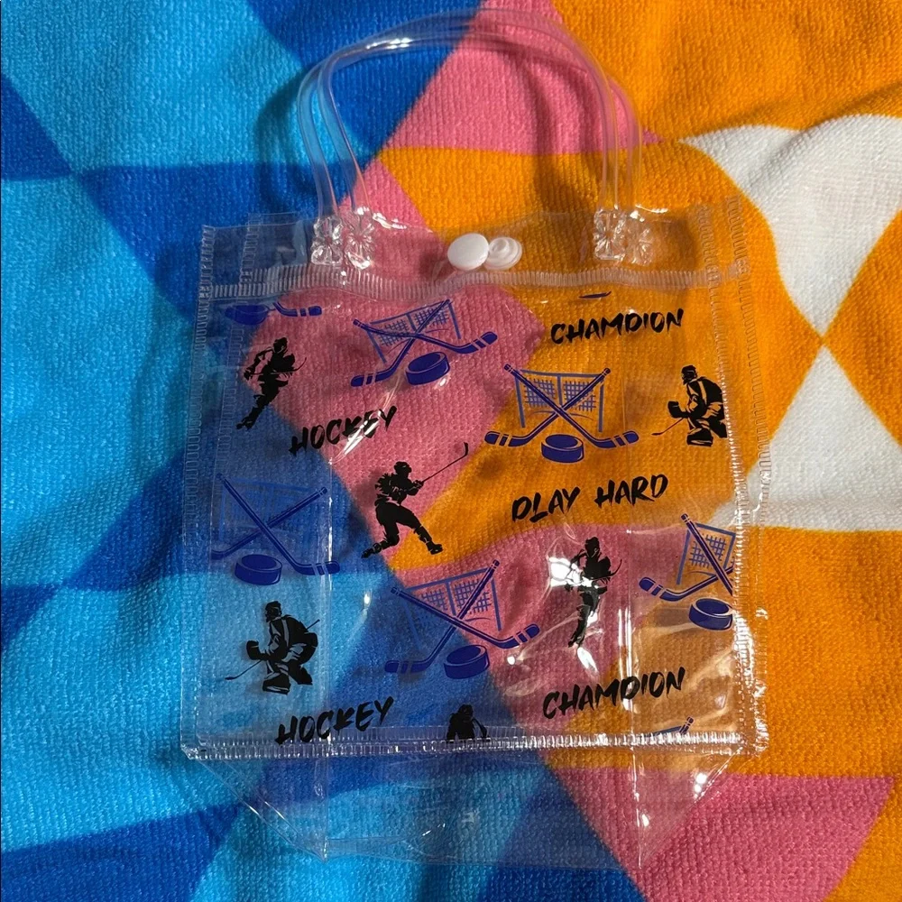 Clear Plastic Hockey Champion Bags